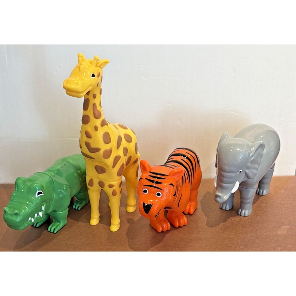 POPULAR PLAYTHINGS Magnetic Mix Match Set 4 JUNGLE ZOO ANIMALS 16 piece complete